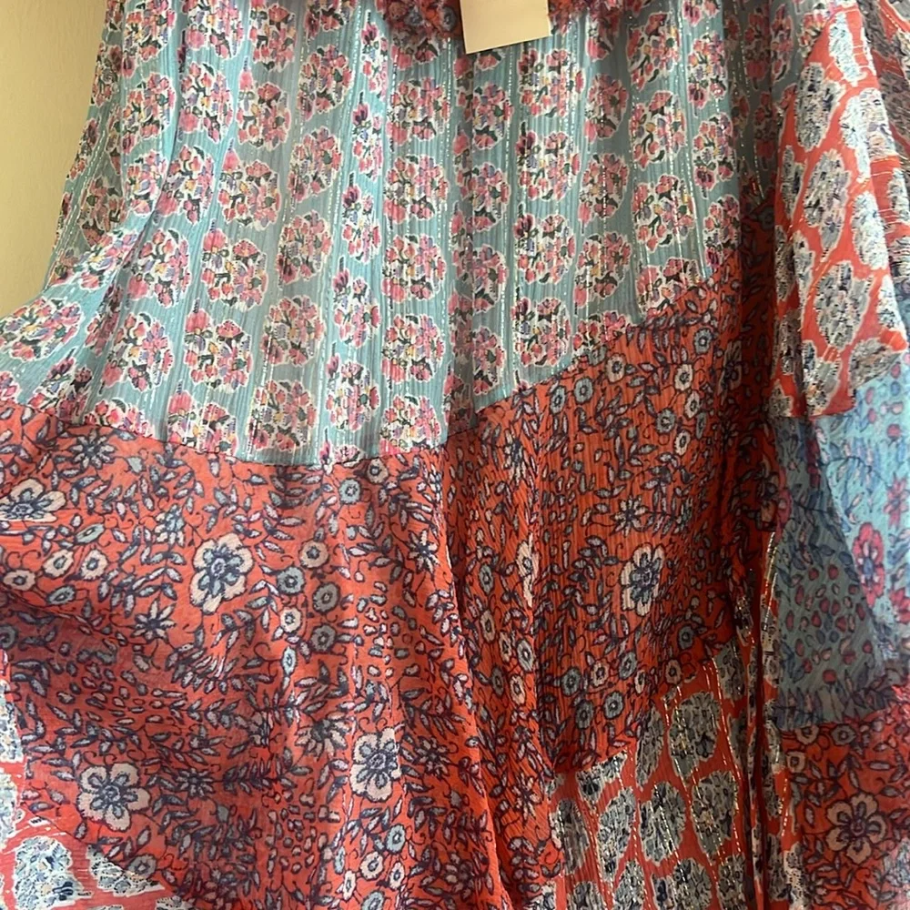 NWT Rebecca Taylor Amanda off shoulder mixed tier silk Dreas Size 6 - Picture 7 of 15